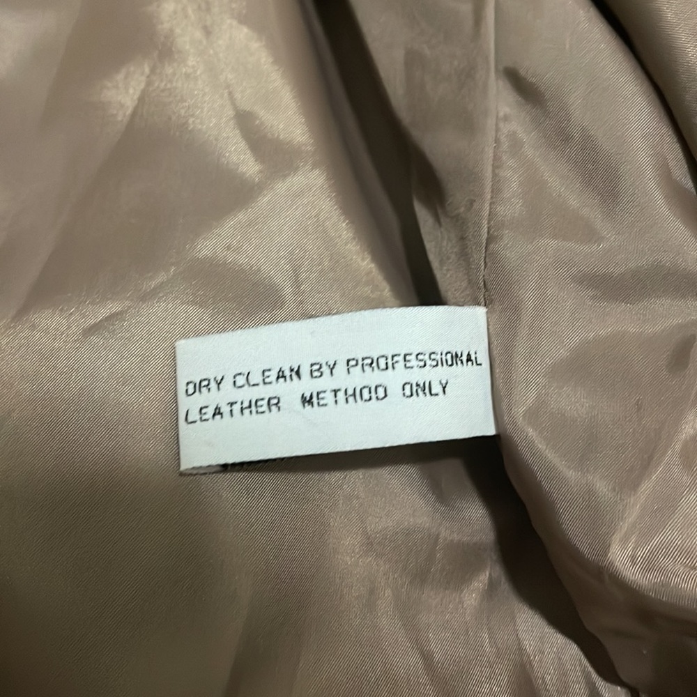 Fringe Suede Leather Jacket. Light brown/beige. Very cool. Size XL. Like new. - Picture 16 of 16